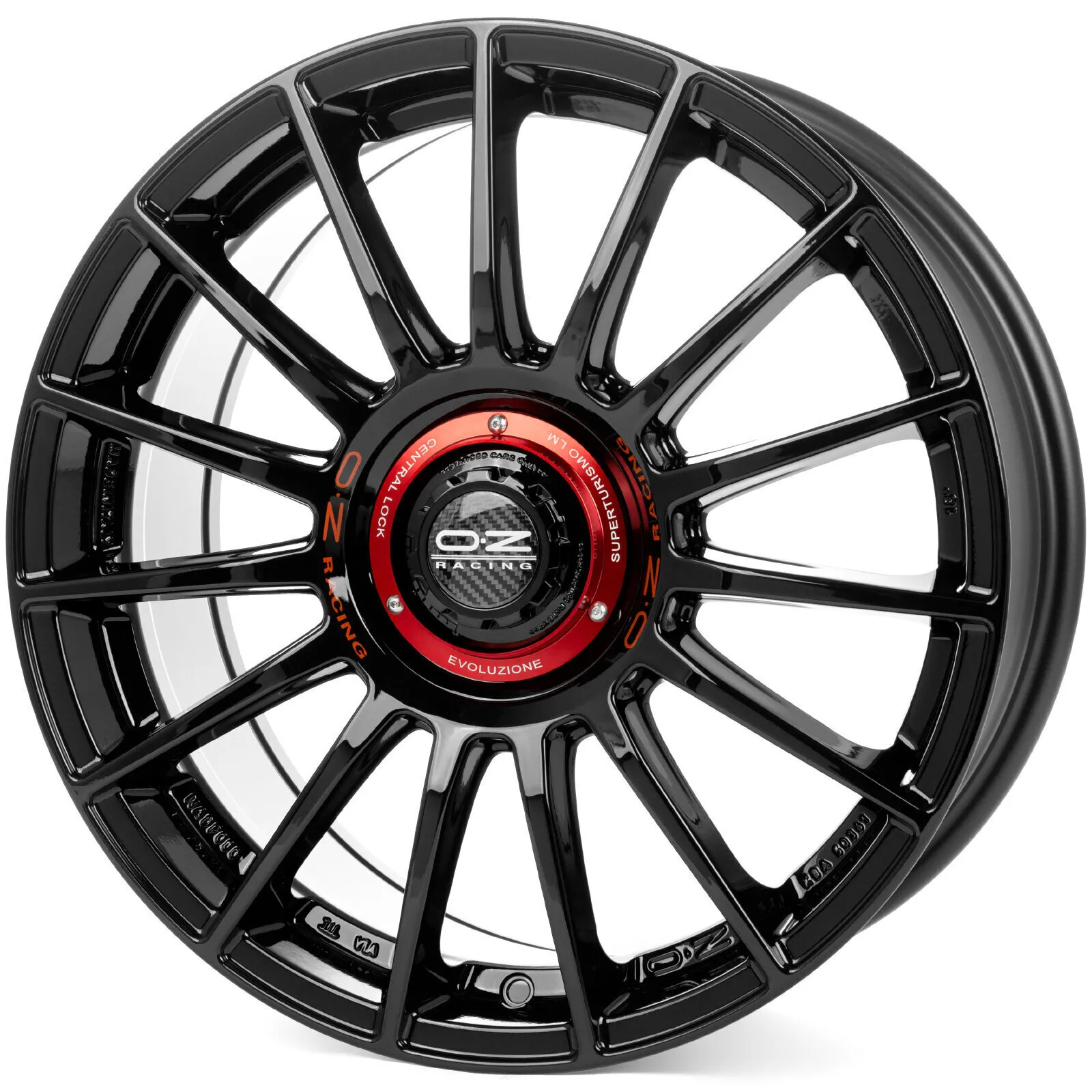 OZ Superturismo Evoluzione - Gloss Black + Red Lettering