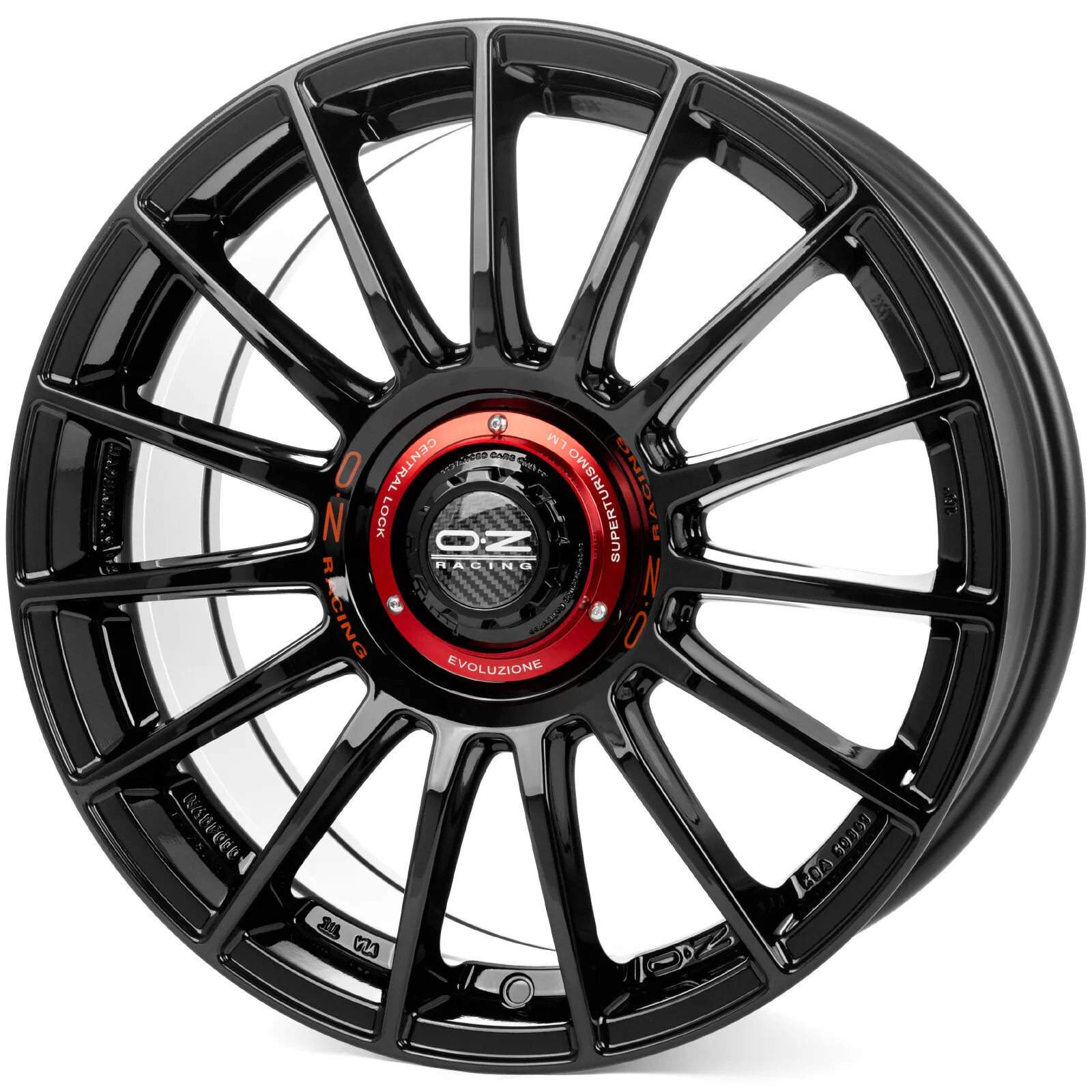 OZ Superturismo Evoluzione - Gloss Black + Red Lettering