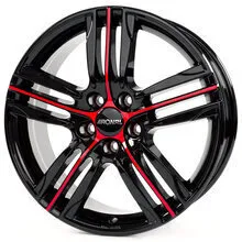 Ronal R57 - Jetblack-Red Spoke